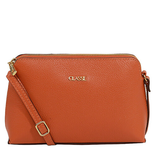 Bolsa Crossbody de Couro Bowling - Salmão