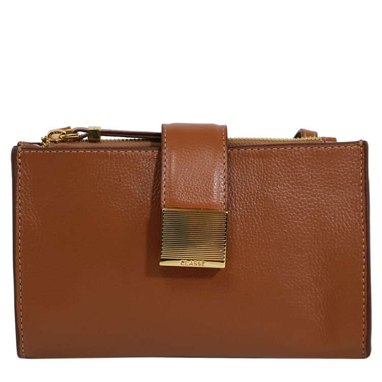 Bolsa de Couro Crossbody Belle - Nocciola