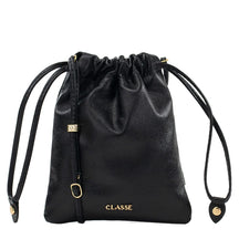 Bolsa de Couro Crossbody Caroline - Preto