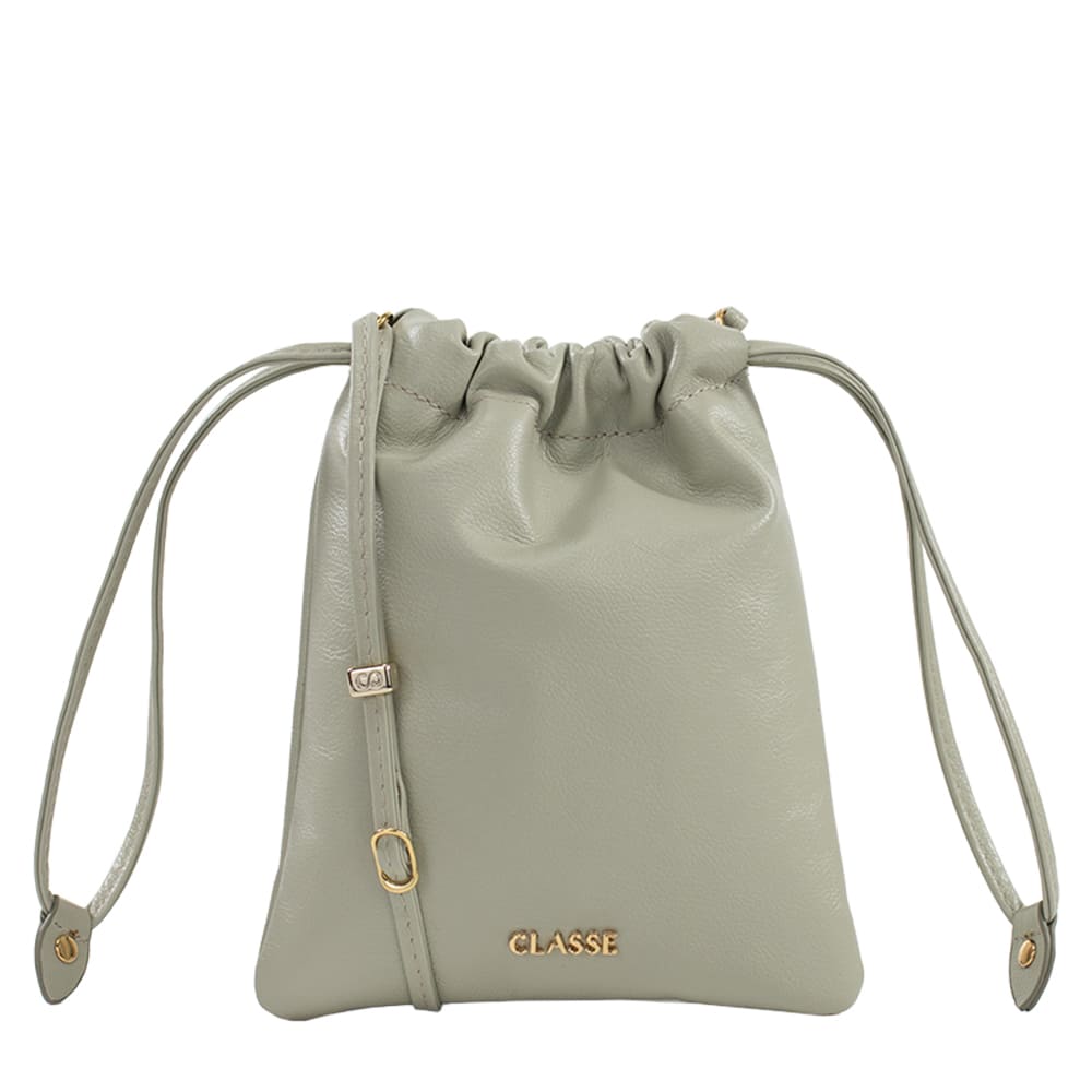 Bolsa de Couro Crossbody Caroline - Verde Pastel Soft
