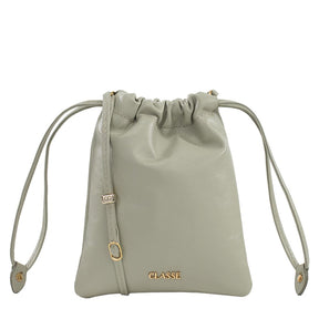 Bolsa de Couro Crossbody Caroline - Verde Pastel Soft