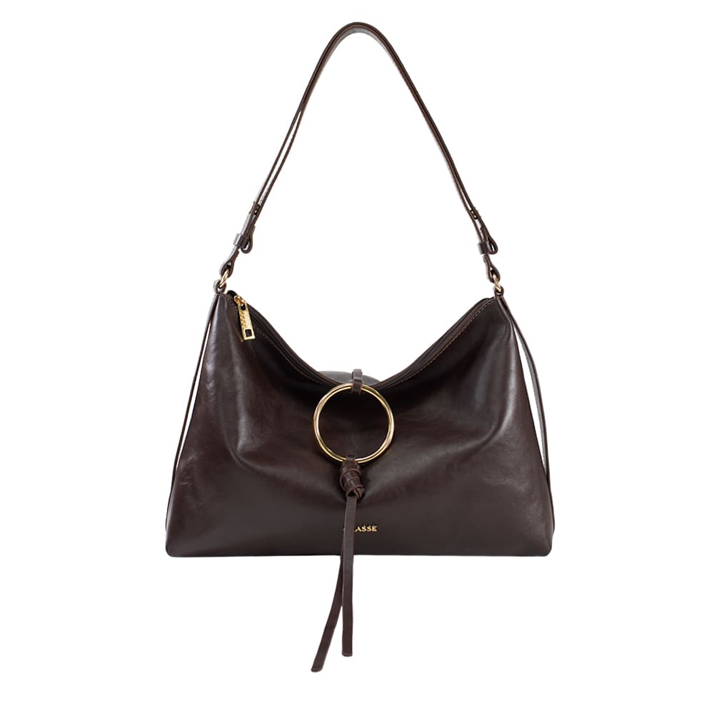 Bolsa de Couro Crossbody Celine - Chocolate
