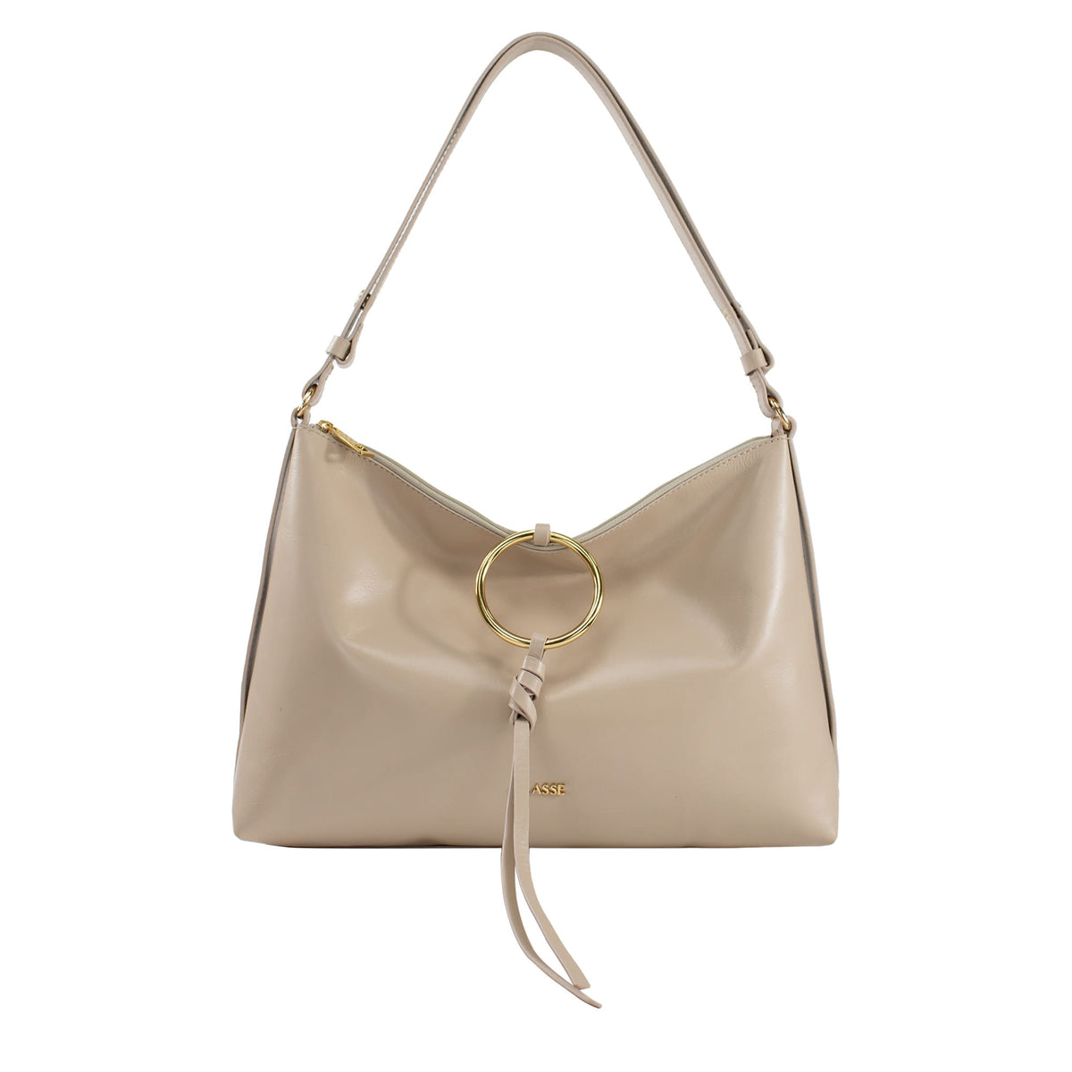 Bolsa de Couro Crossbody Celine - Creme