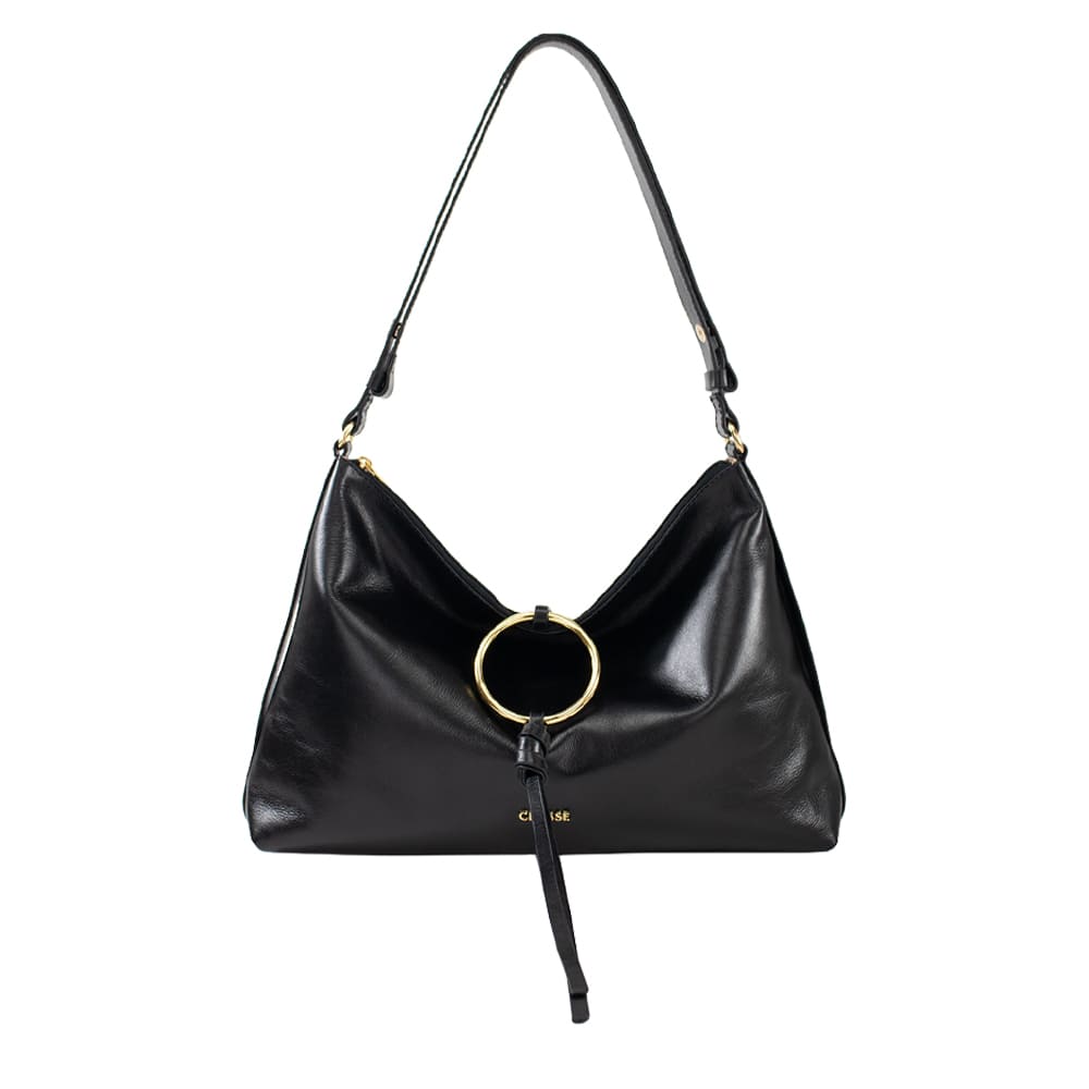 Bolsa de Couro Crossbody Celine - Preto