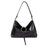 Bolsa de Couro Crossbody Celine - Preto