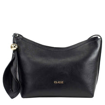 Bolsa de Couro Crossbody Flora - Preto