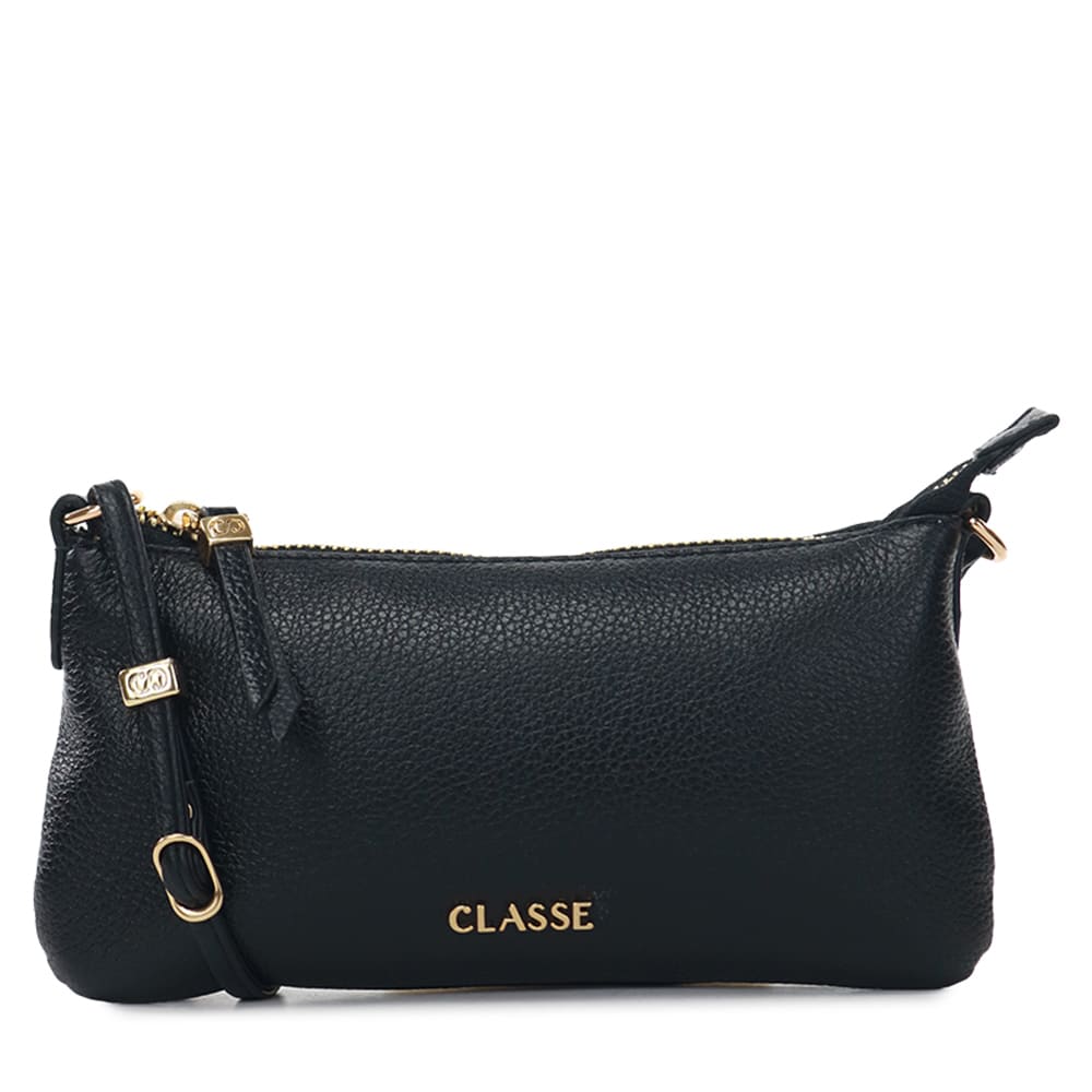 Bolsa de Couro Crossbody Hit - Preto