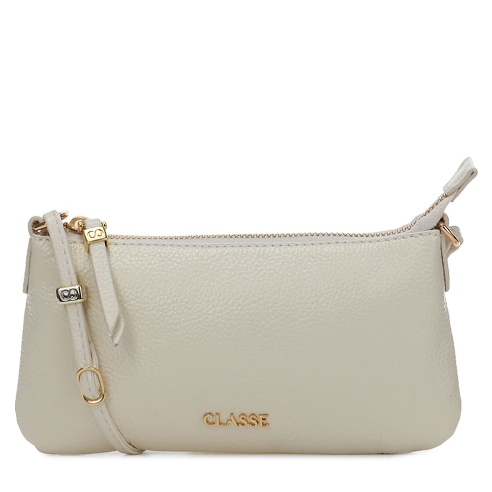 Bolsa de Couro Crossbody Hit - Off White