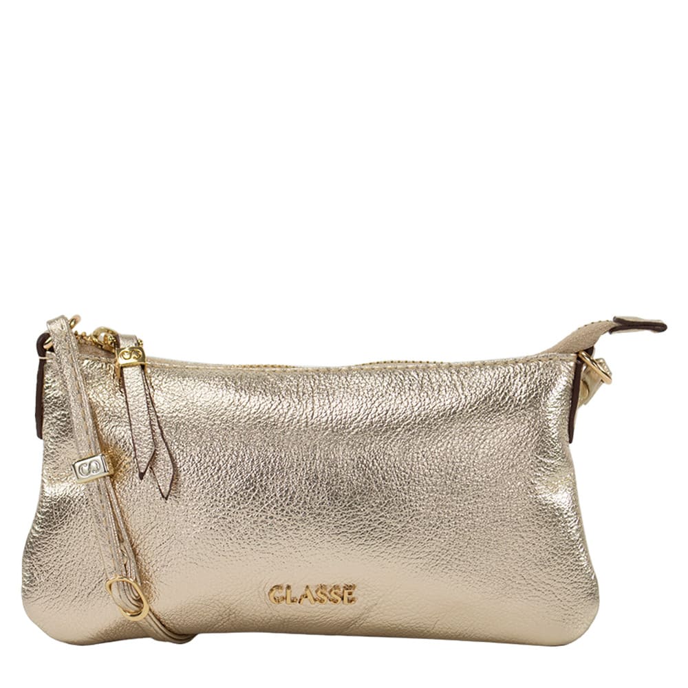 Bolsa de Couro Crossbody Hit - Ouro