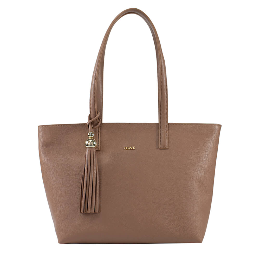 Bolsa de Couro Shopping Bag Fendi - Floater Mocacchino