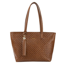 Bolsa de Couro Tressé Shopping Bag Fendi - Tramado Nocciola