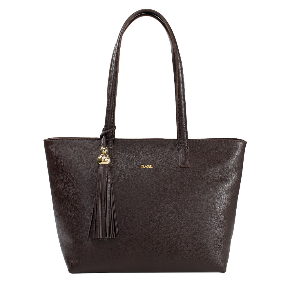 Bolsa de Couro Shopping Bag Fendi - Chocolate