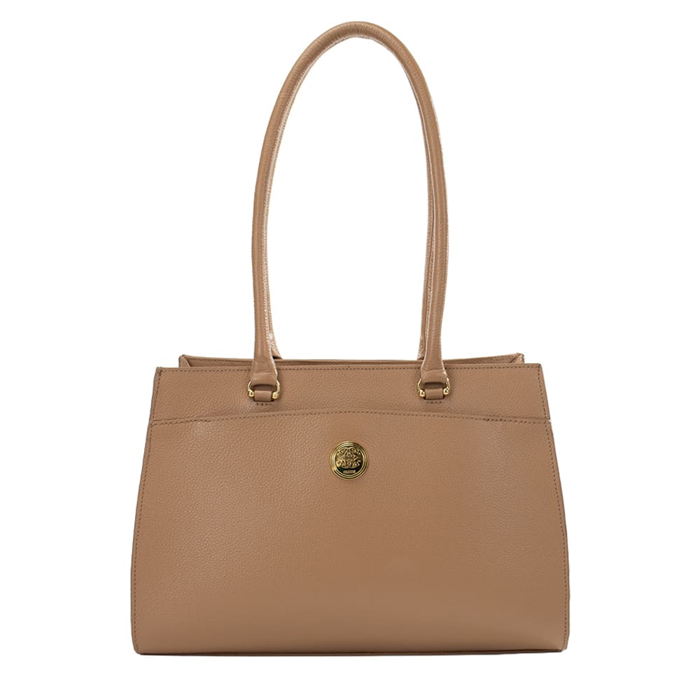 Bolsa de Couro Shopping Bag Kelly - Tan