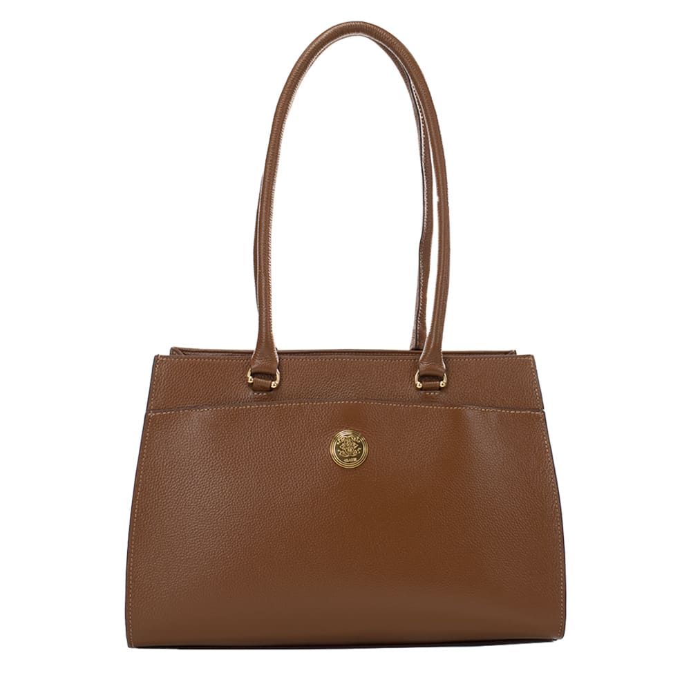 Bolsa de Couro Shopping Bag Kelly - Nocciola