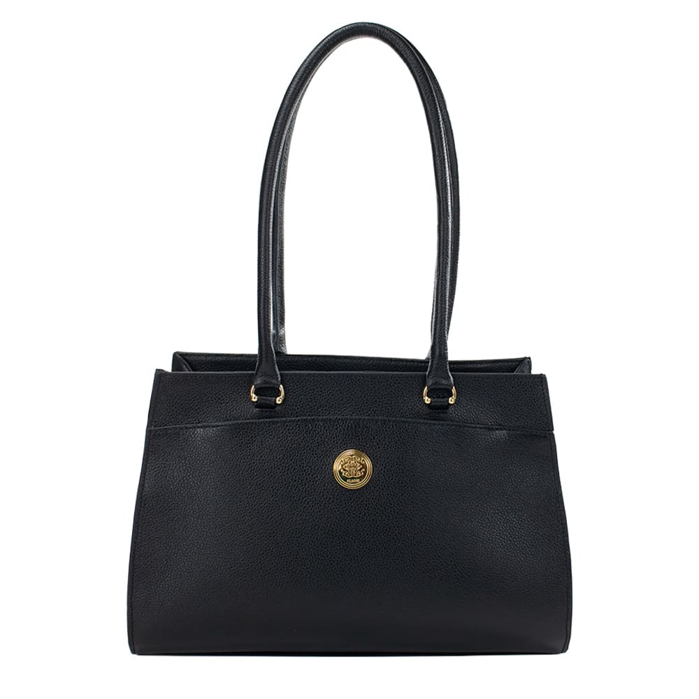 Bolsa de Couro Shopping Bag Kelly - Preto