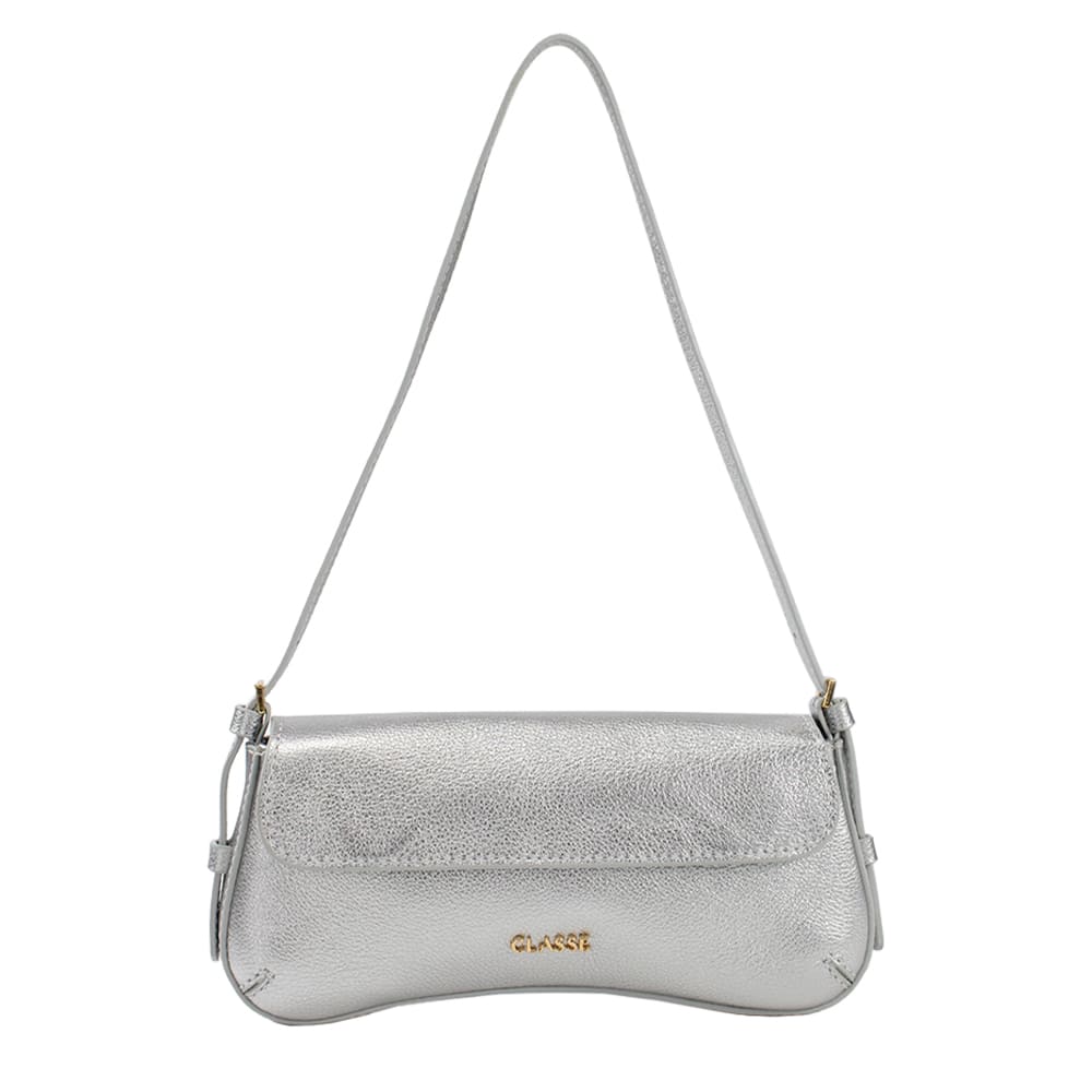 Bolsa de Couro Tiracolo Hit - Prata