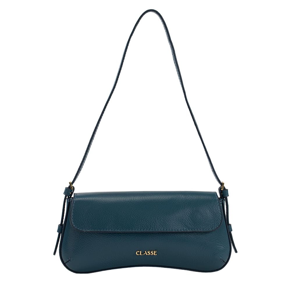 Bolsa de Couro Tiracolo Hit - Floater Azul Esmeralda