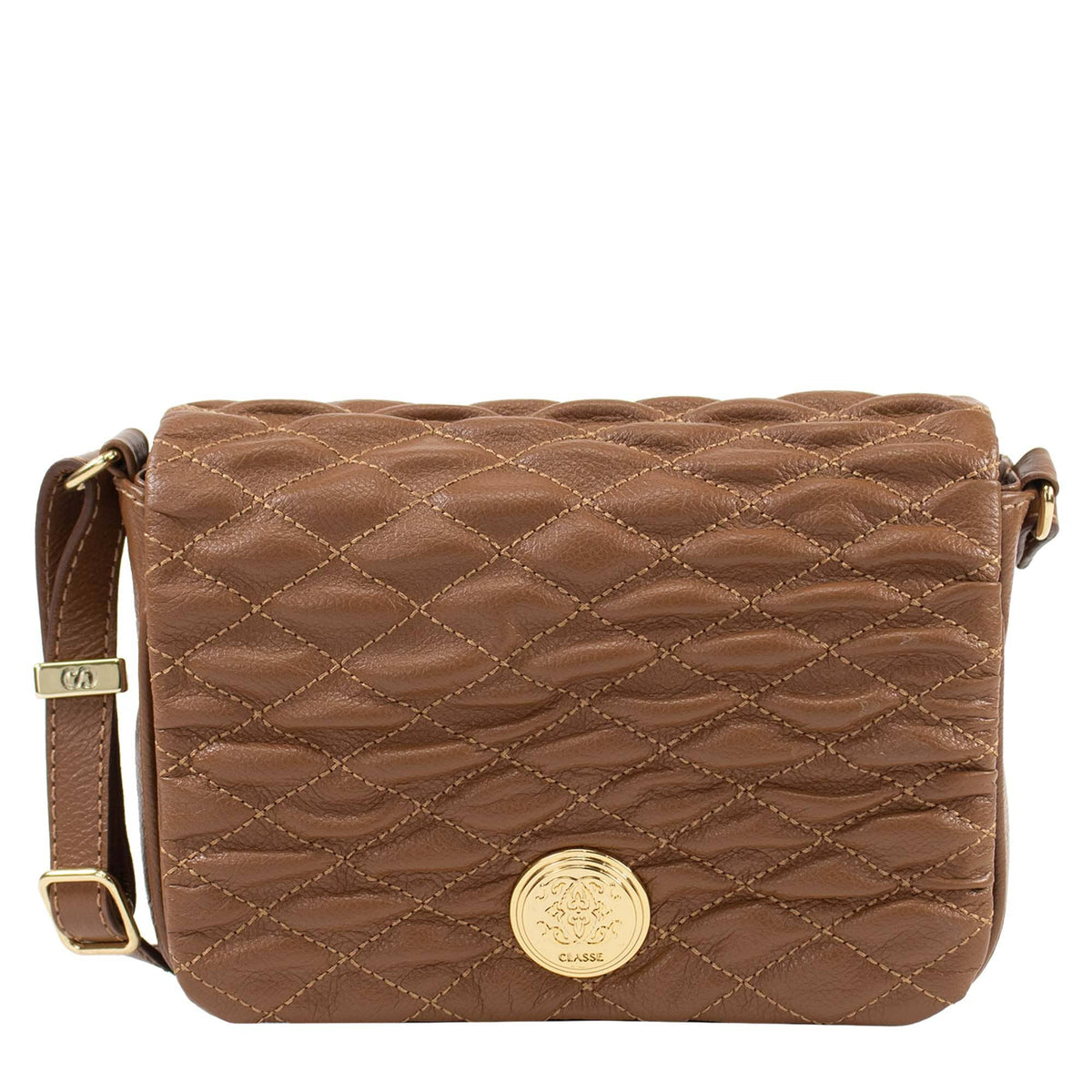 Bolsa de Couro Tiracolo Kelly - Nocciola Soft