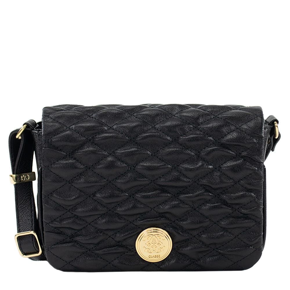 Bolsa de Couro Tiracolo Kelly - Preto Soft