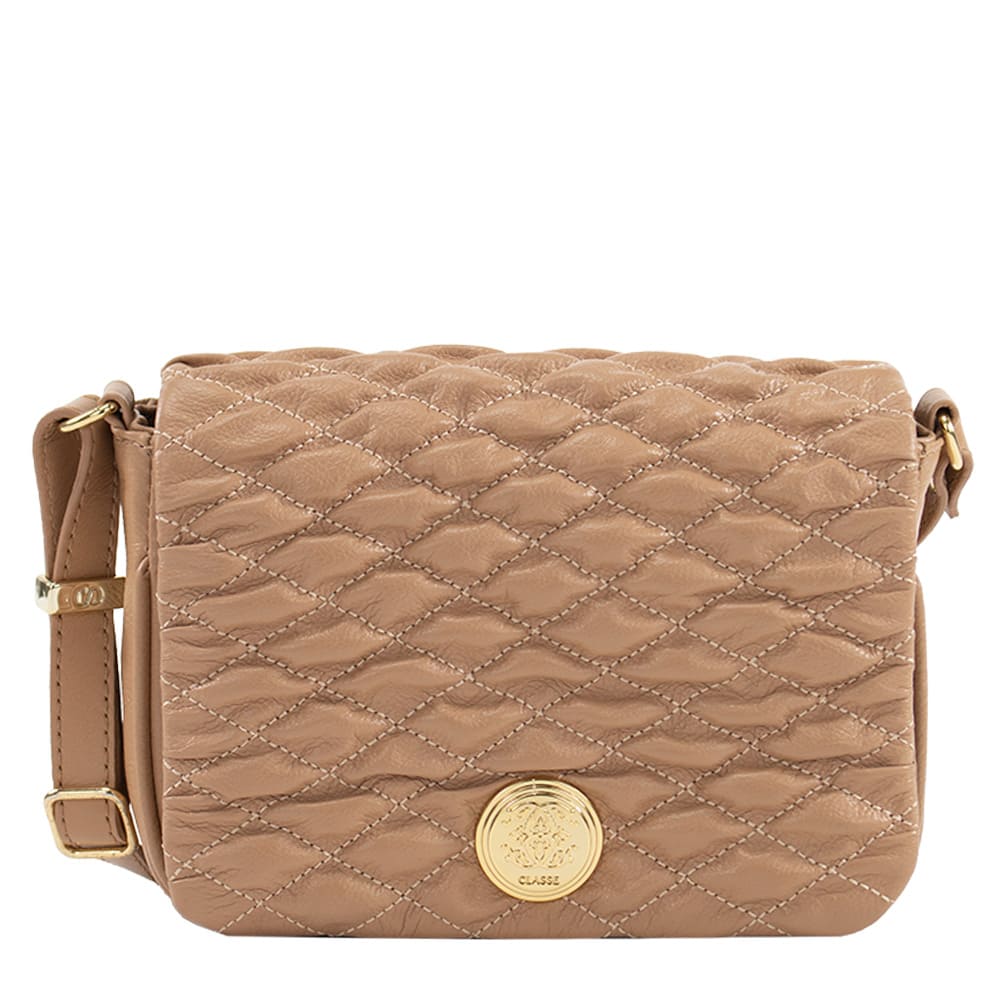 Bolsa de Couro Tiracolo Kelly - Tan Soft