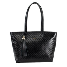 Bolsa de Couro Tressé Shopping Bag Fendi - Tramado Preto
