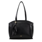 Bolsa de Couro Shopping Bag Flora - Preto