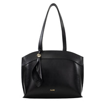 Bolsa de Couro Shopping Bag Flora - Preto