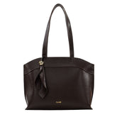 Bolsa de Couro Shopping Bag Flora - Chocolate