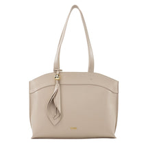 Bolsa de Couro Shopping Bag Flora - Creme