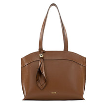 Bolsa de Couro Shopping Bag Flora - Nocciola