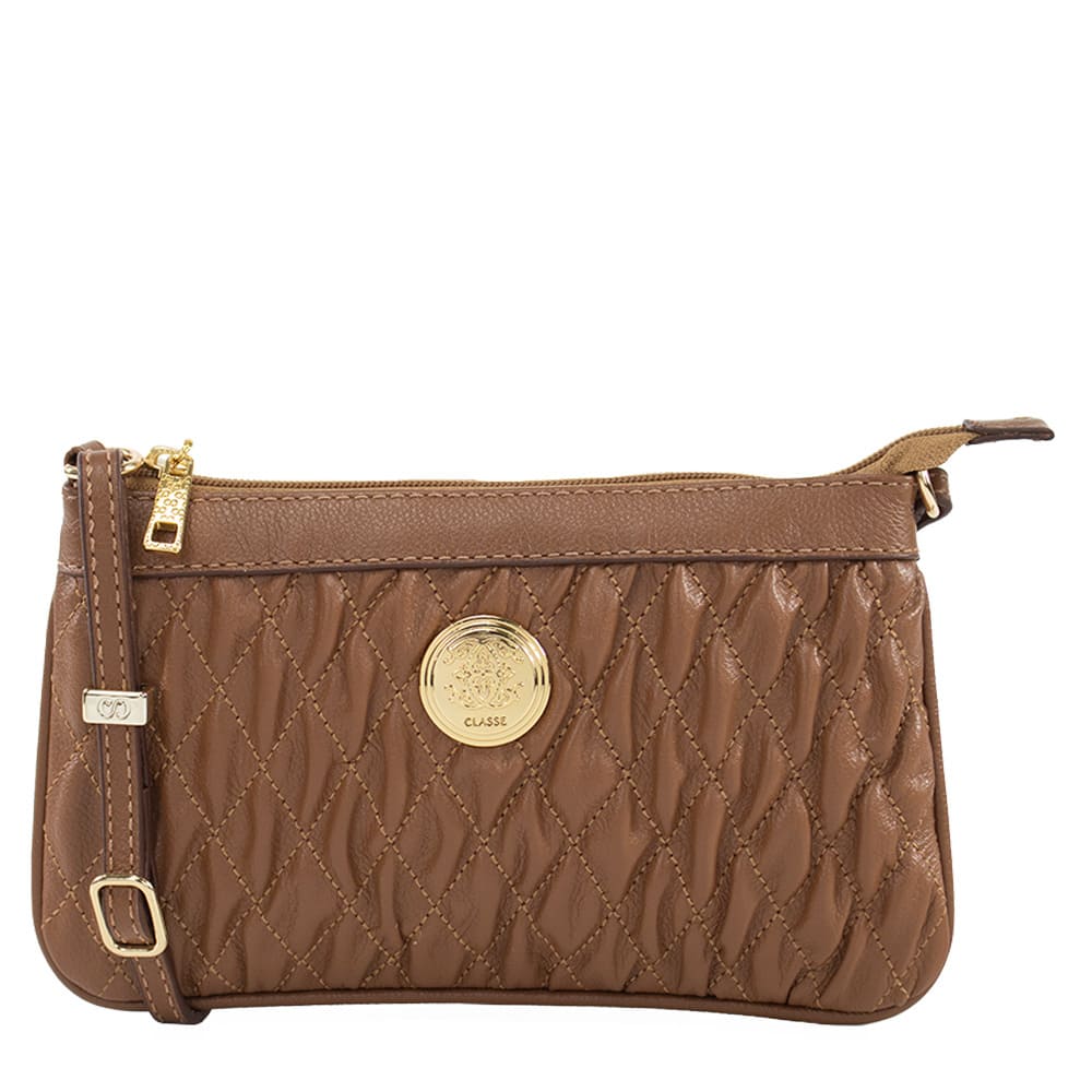 Bolsa de Couro Crossbody Kelly - Nocciola Soft
