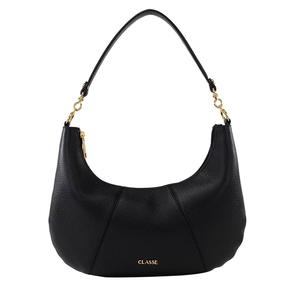 Bolsa de Couro Hobo Bag Adele - Big Floater Preto