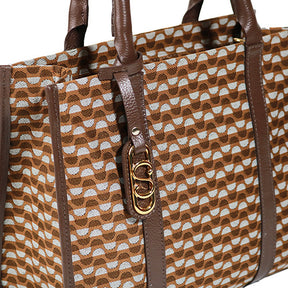 Kit: 01 Bolsa Crossbody Mileide + 01 Bolsa Tote Mileide - Nocciola/Brown