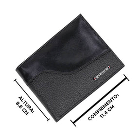 Kit 01 Social SB Masculino De Couro: Carteira, Cinto e Chaveiro.