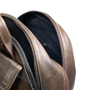 Mochila de Couro Masculina Prisma - Café Soft
