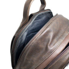 Mochila de Couro Masculina Prisma - Café Soft