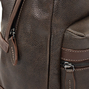 Mochila de Couro Masculina Prisma - Café Soft