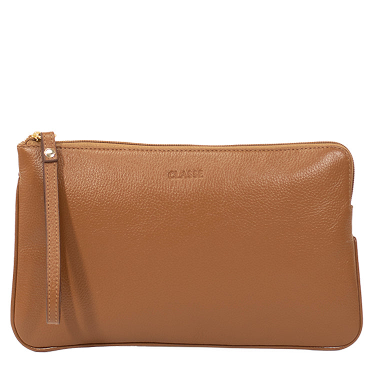 Necessaire de Couro Feminina - Nocciola