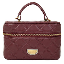 Bolsa de Couro Matelassê Crossbody Amy - Ruby