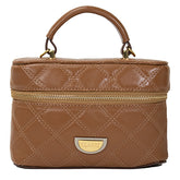 Bolsa de Couro Matelassê Crossbody Amy - Nocciola