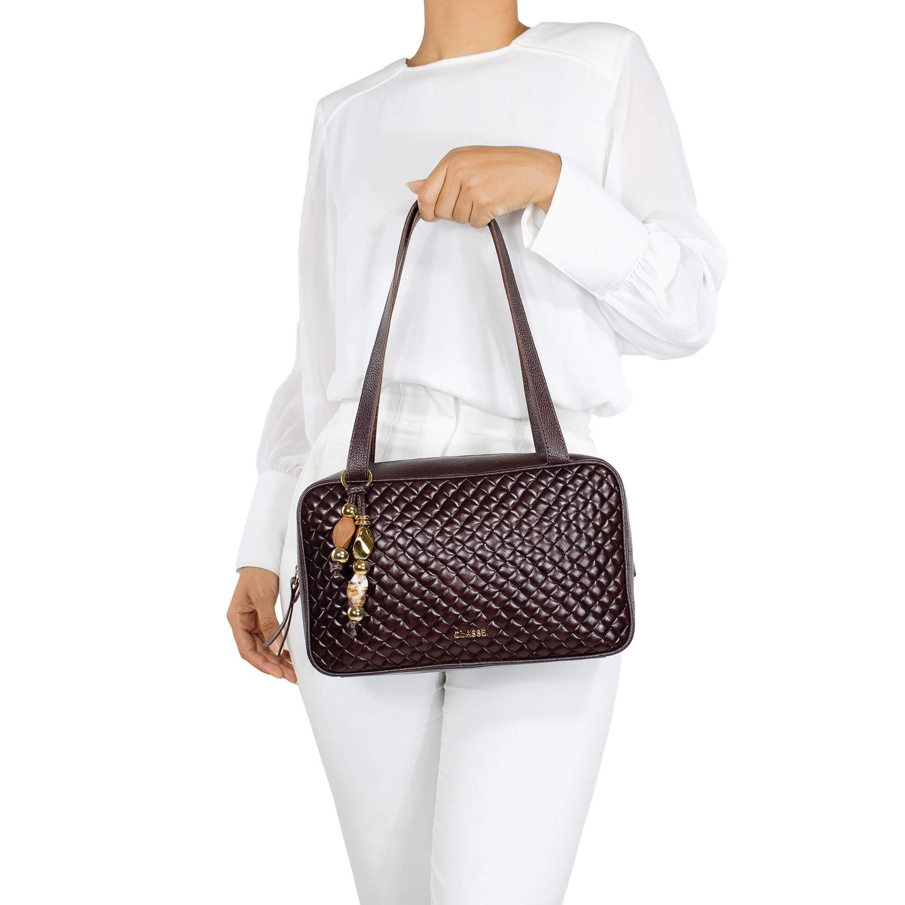 Bolsa Camera Bag de Couro Tramado - Bond