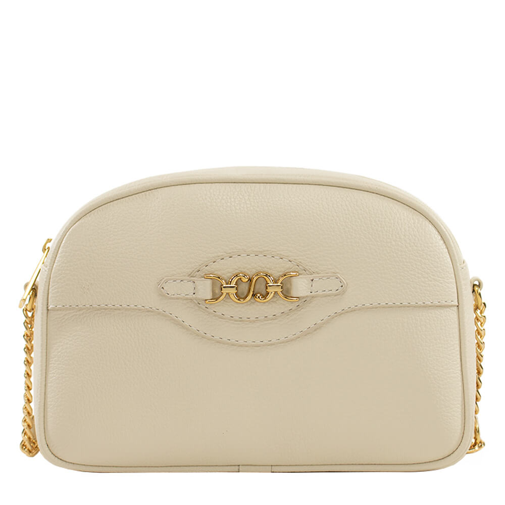 Bolsa de Couro Camera Bag Isis - Off White