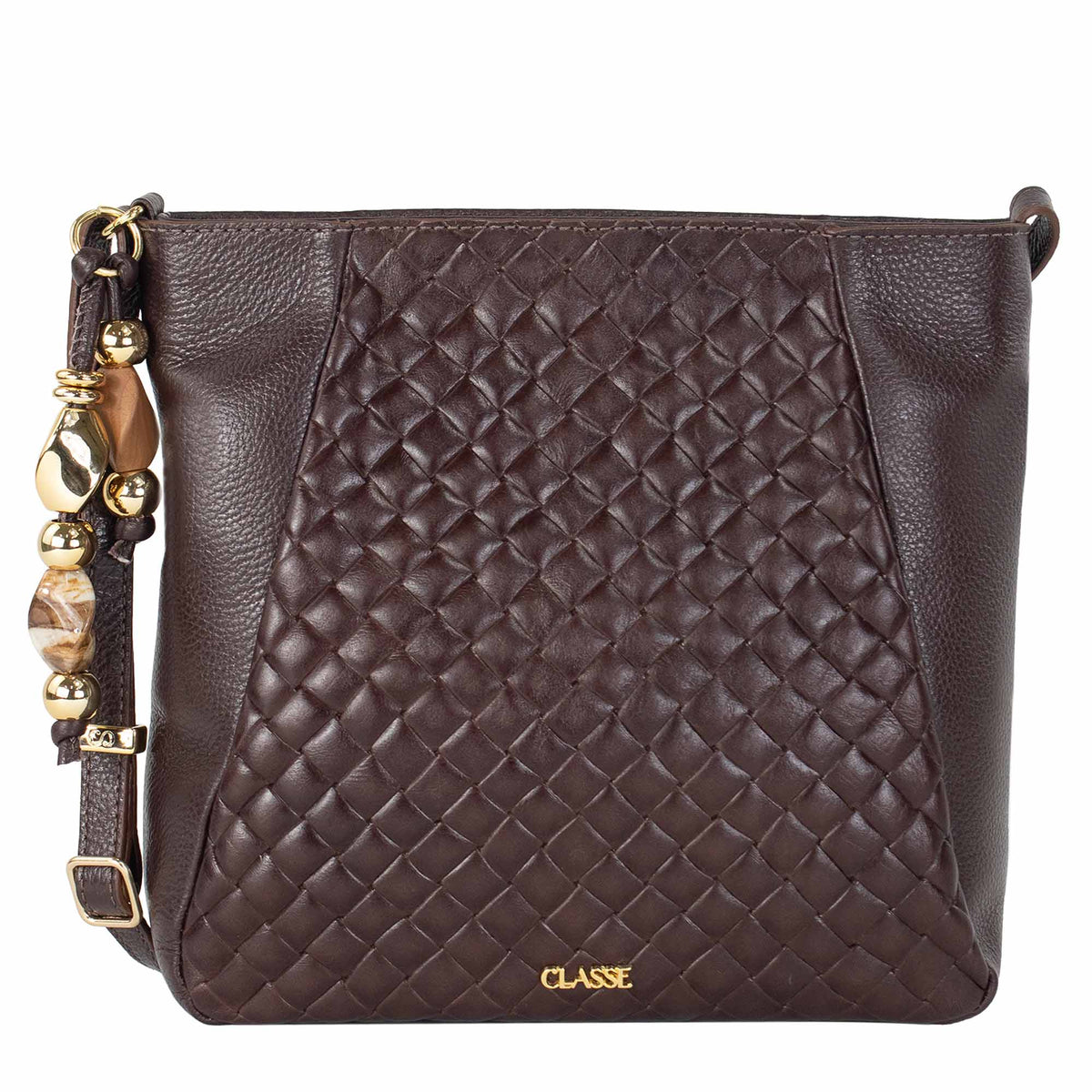 Bolsa Crossbody de Couro Tramado - Bond