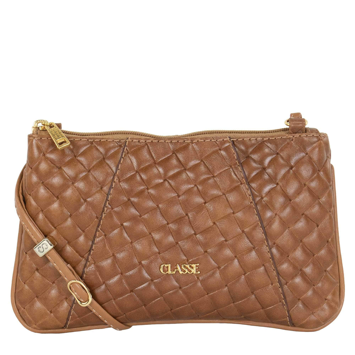 Bolsa Crossbody de Couro Tramado - Milli