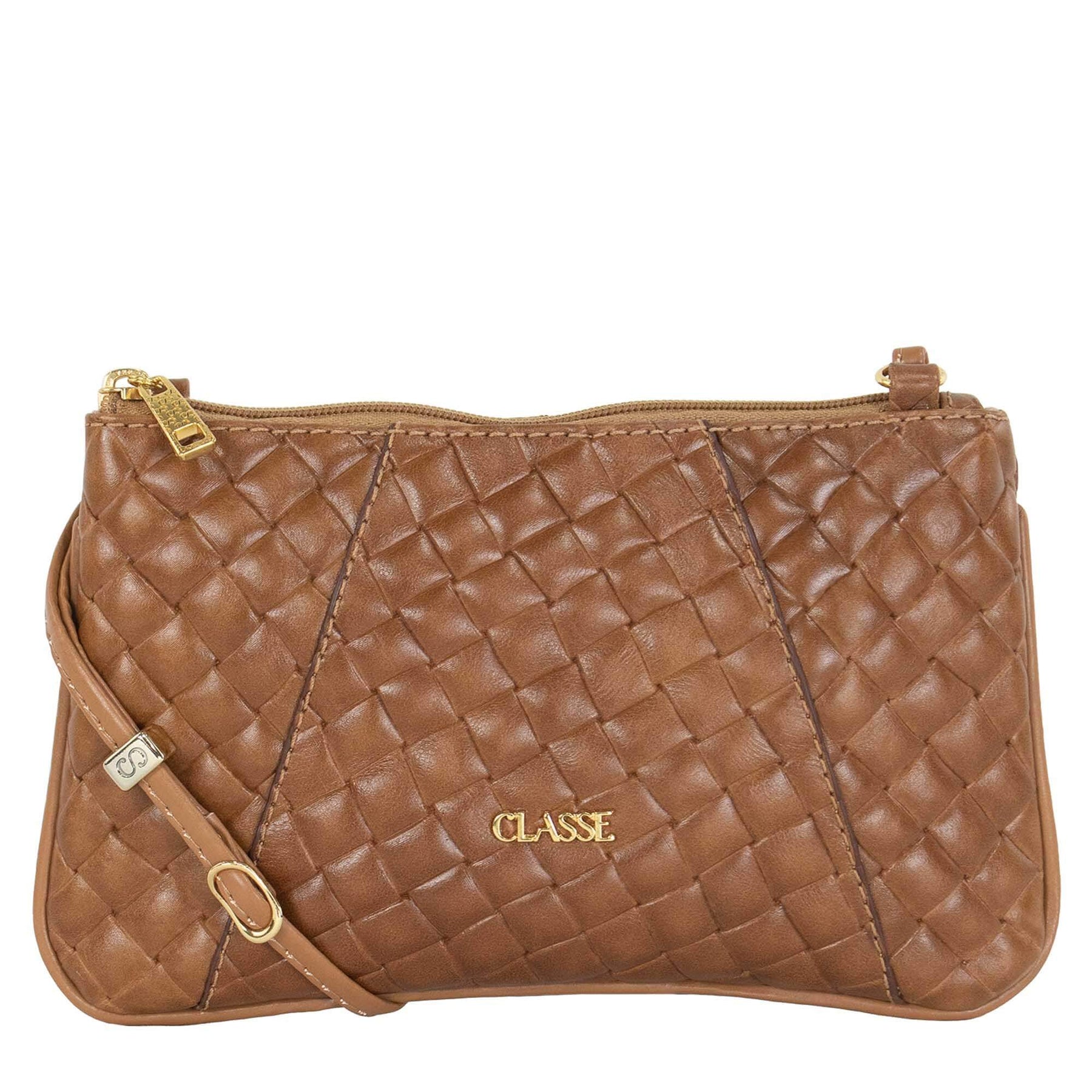 Bolsa Crossbody de Couro Tramado - Milli