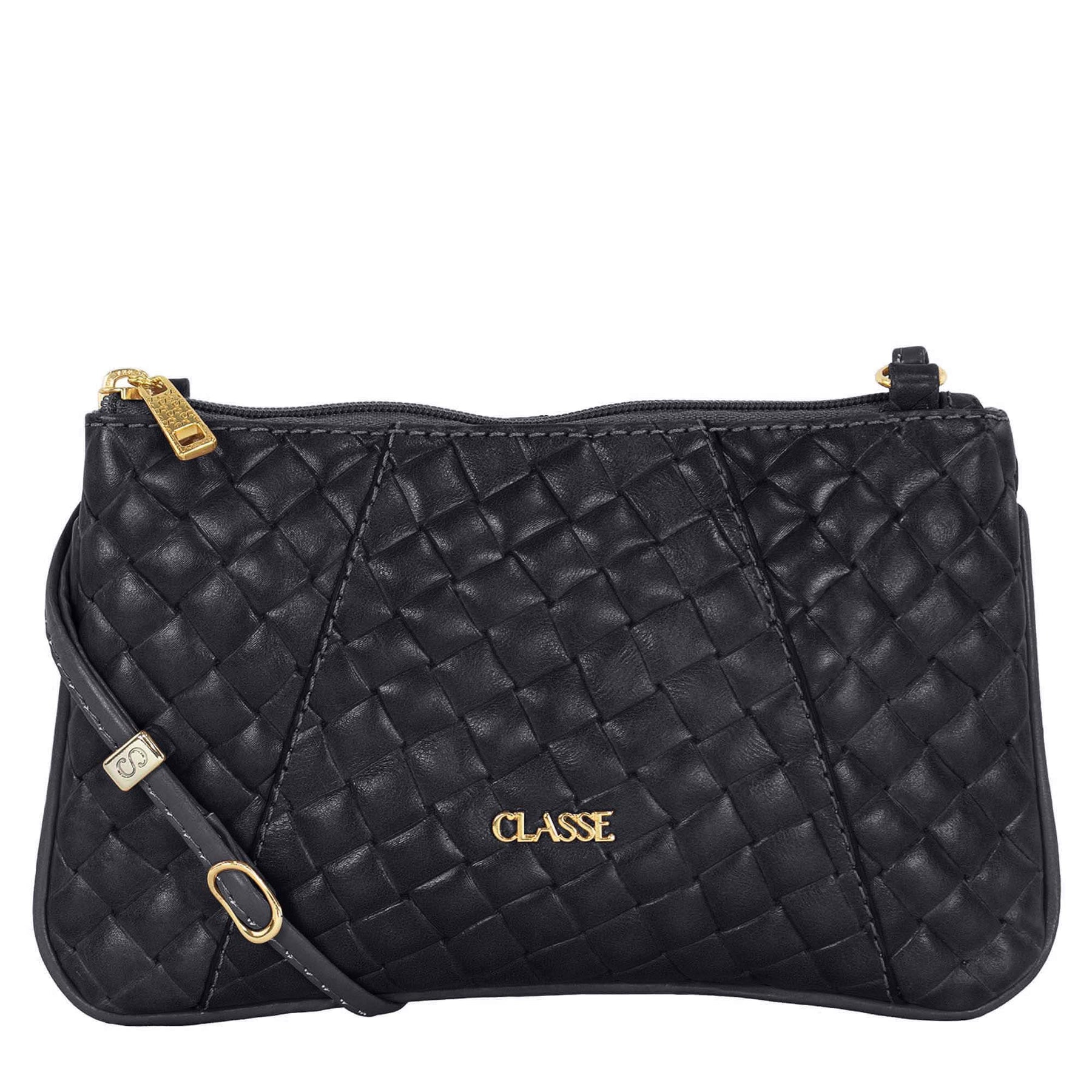 Bolsa Crossbody de Couro Tramado - Milli