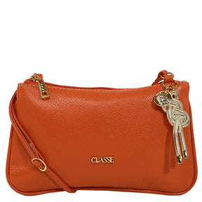 Bolsa Crossbody de Couro - Salmão