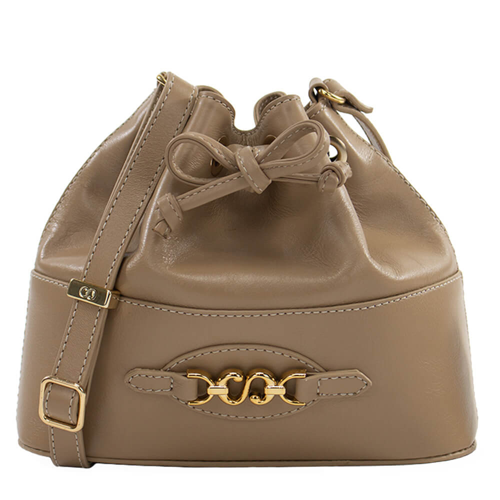 Bolsa de Couro Bucket Isis - Camel