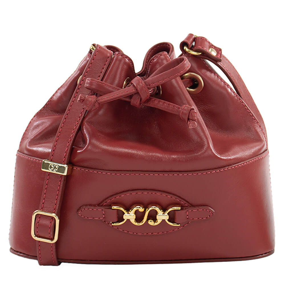Bolsa de Couro Bucket Isis - Laca