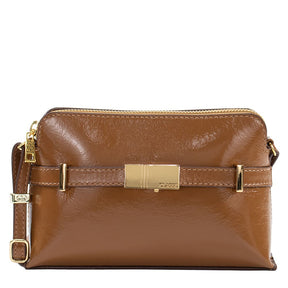 Bolsa de Couro Crossbody Jade - Preto